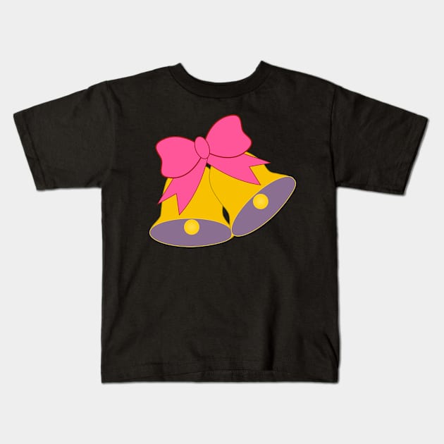 Jolly and colorful Christmas bells Kids T-Shirt by cocodes